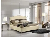 Letto con testiera sagomata in tessuto imbottito Bellini di MaxHome