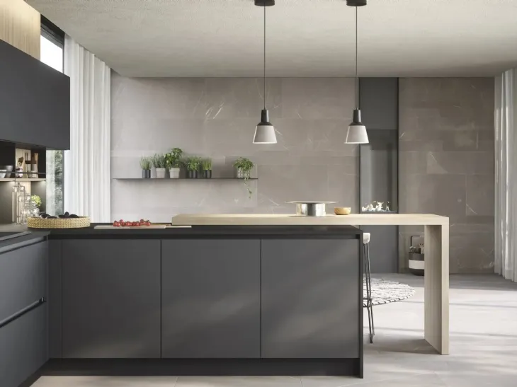 Cucina Moderna con penisola Trend Grip di Forma Cucine